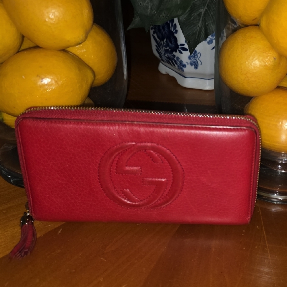 Gucci Crimson Red Leather Wallet